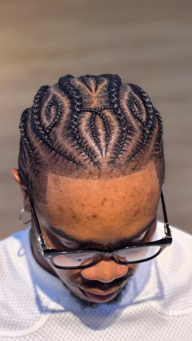 Hair braiding close-up